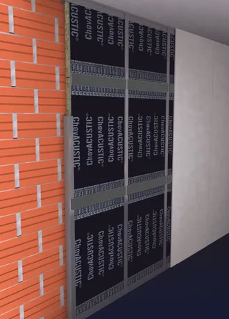 Sistema PAINEL ChovACUSTIC LR para revestimento de placa simples