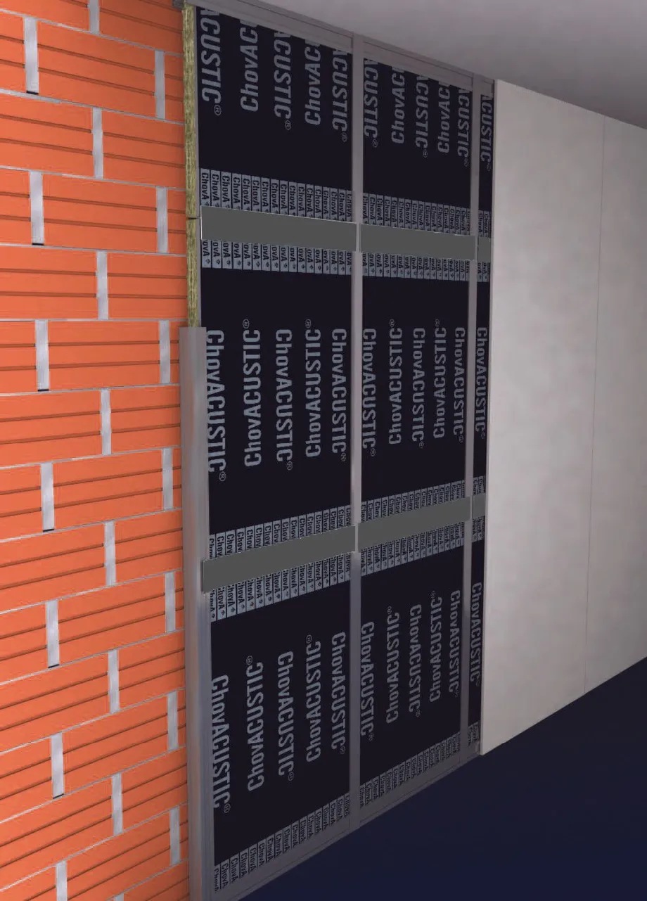 Sistema PAINEL ChovACUSTIC LR para revestimento de placa simples