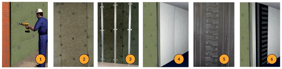 instalacion Sistema ChovACUSTIC para revestimento semi-direto duplo